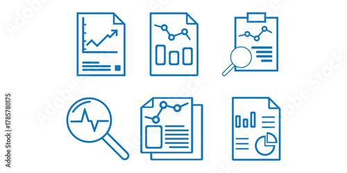 Business icons as growth security, growth time, financial institution.