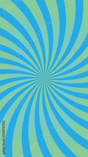 Radial Optical Illusion Sunburst Background with Curved Stripes Pattern
