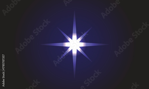 Radiant Eight-Point Star Vector – Celestial Glow Illustration
