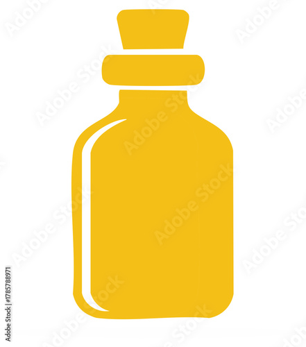 Yellow potion bottle icon, isolated, design, creative, graphic