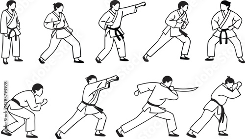 Karate Poses and Movements