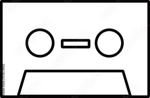 音楽のカセットテープのシンプルなベクターイラスト