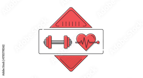Dynamic fitness and health icons symbolizing strength and vitality for modern wellness brands and active lifestyles