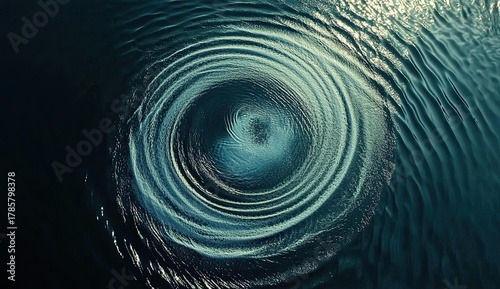 Fototapeta Naklejka Na Ścianę i Meble -  A speedboat on the sea, creating circular ripples in its wake