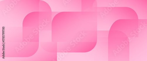 3D pink white geometric abstract background overlap layer on bright space with cutout effect decoration. Simple graphic design element future style concept for banner, flyer, card, cover, or brochure
