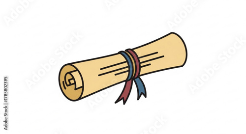 Scroll is a symbol of knowledge, education, and historical document, perfect for your creative project