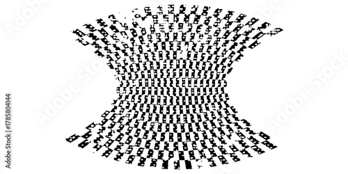 Auto tire tread grunge element. Car and motorcycle tire pattern, wheel tyre tread track. Black tyre print. Vector illustration