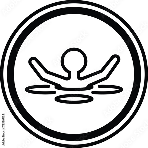 Beware of thin ice warning sign safety alert hazard caution danger symbol eps silhouette