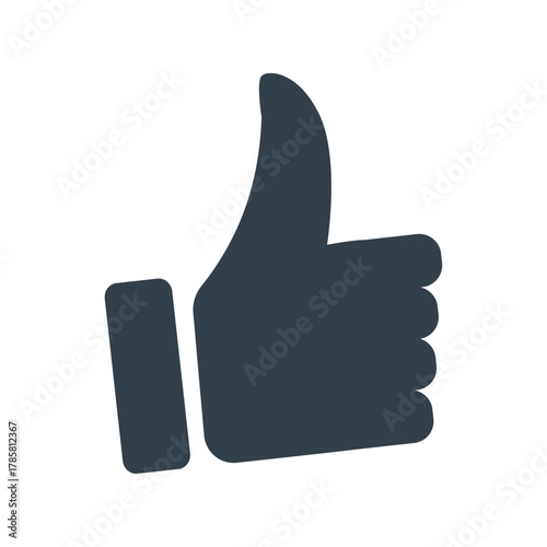 Thumb Up Icon A Simple Symbol of Approval, Agreement, Positive Feedback and Like Reaction