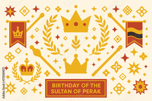 royal crown, monarchy symbol, gold crown icon, ceremonial elements, regal illustration, celebration 