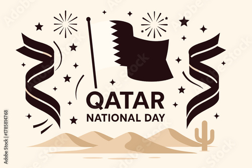  Desert Flag Vector Illustration