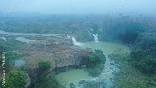 Aerial view of river