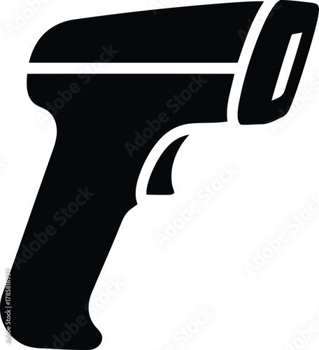 Thermometer Gun Symbol For Measuring Temperature Vector Illustration Of Medical Device Isolated On Grey Background As Tool 150