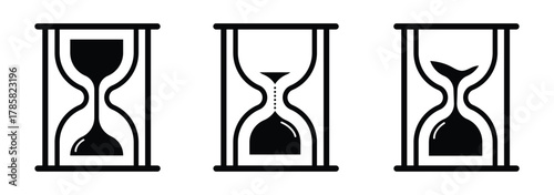 Sand watch icon set . Hourglass symbol. Modern and editable sand clock icon. 