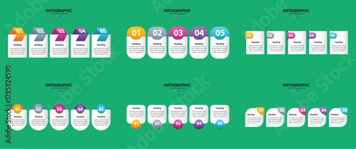 Visual Data Presentation Templates for Marketing and Finance.
Step-by-Step Process & Option Diagrams for Presentations.
Creative Timeline, Charts, and Global Data Infographics.
Set of Infographic.