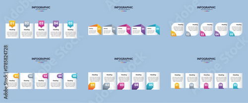 Visual Data Presentation Templates for Marketing and Finance.
Step-by-Step Process & Option Diagrams for Presentations.
Creative Timeline, Charts, and Global Data Infographics.
Set of Infographic.