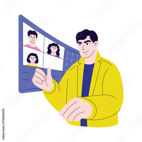 Checking and selecting best captured moments for publication Illustration
