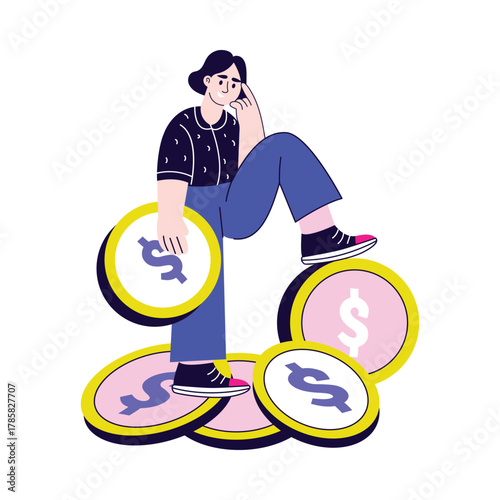 Achieving long-term wealth, stability, and growth through smart investment and planning Illustration
