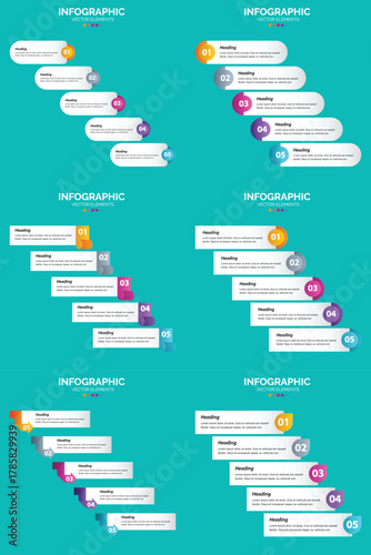 Visual Data Presentation Templates for Marketing and Finance.
Step-by-Step Process & Option Diagrams for Presentations.
Creative Timeline, Charts, and Global Data Infographics.
Set of Infographic.