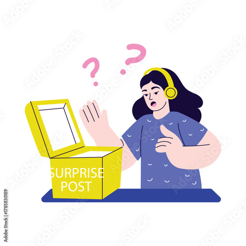 Sharing unexpected content to engage followers Illustration
