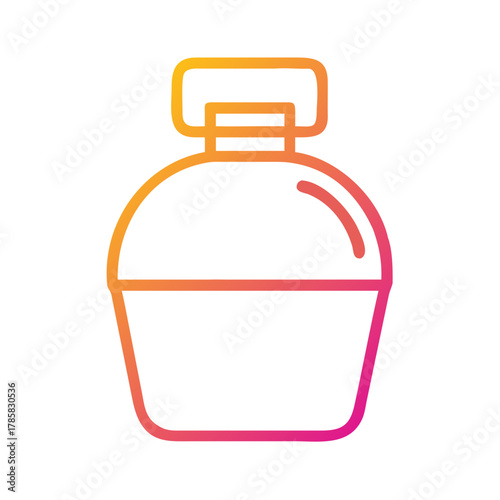 a flat gradient outline icon of a canteen for web and graphic design