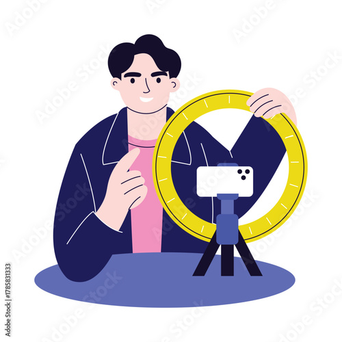 Streaming or saving real-time visual content Illustration
