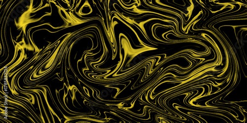 Black, yellow marble oil ink liquid swirl texture for do ceramic counter dark abstract light background.  Interiors marble stone wall design High resolution texture. multicolor marble pattern texture