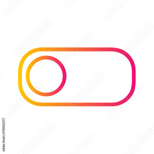 a flat gradient outline icon of a toggle switch for web and graphic design
