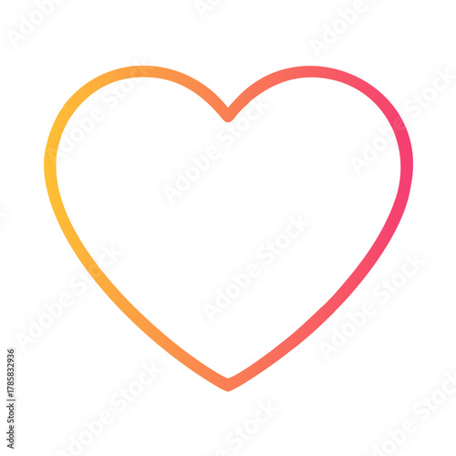 a flat gradient outline icon of care for web and graphic design