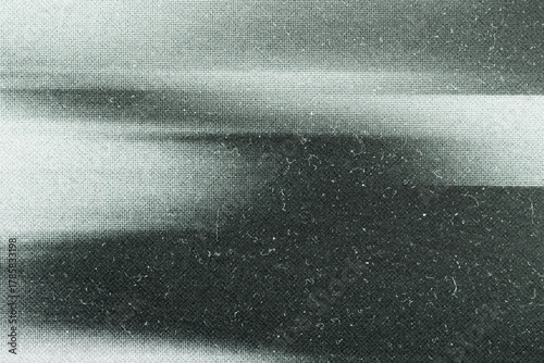 Fototapeta Naklejka Na Ścianę i Meble -  Vintage distressed scratched old photo light leaks, film grain, dust and scratches texture overlay with vignette border. Dirty grunge analog 8k widescreen retro effect background with copy space