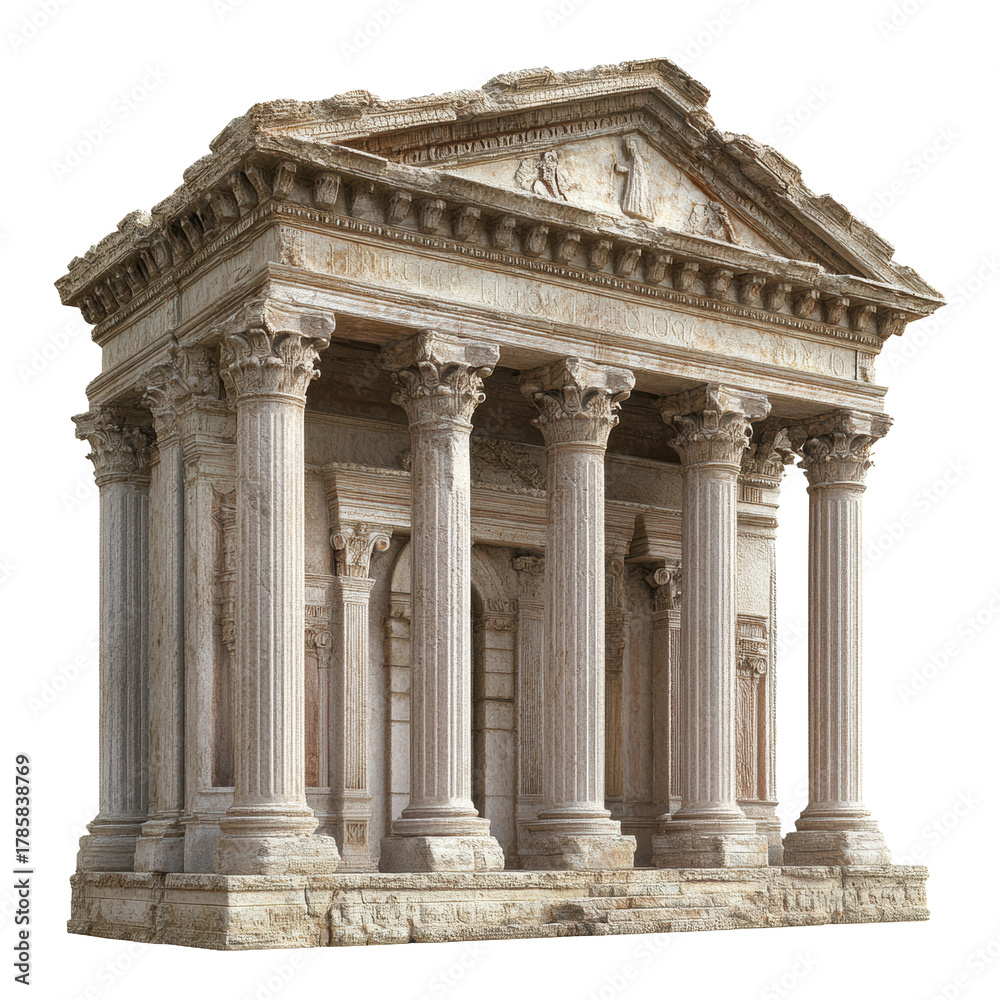 Obraz premium Roman temple with full Corinthian colonnade