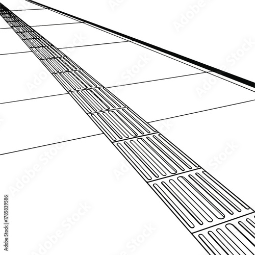 Tactile paving for visually impaired pedestrians guiding them safely along a pathway