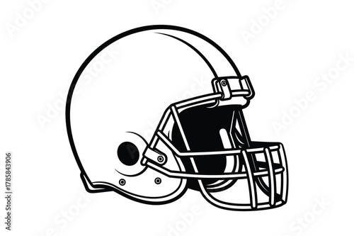 american football helmet icon vector silhouette