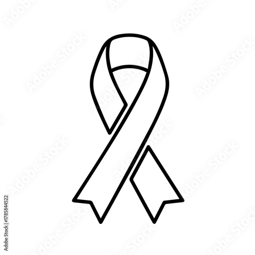 Awareness Ribbon Silhouette symbolizing support and solidarity for various causes