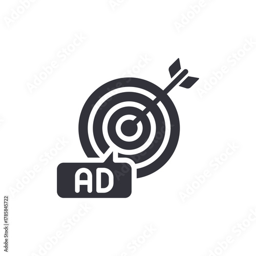 Advertising Target Achievement Symbol Goal Focus Concept