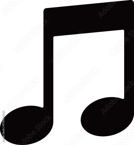 八分音符のアイコン　モノトーン