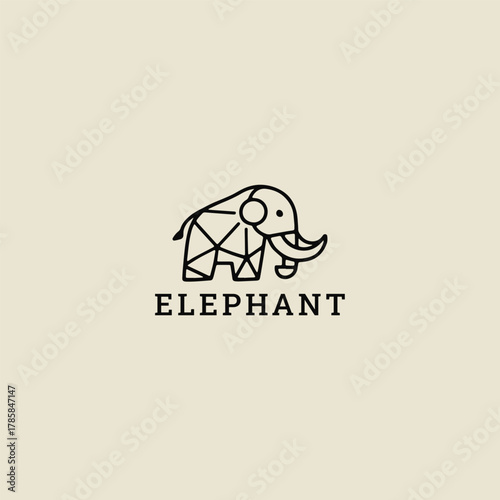 Elephant logo design template vector illustration 