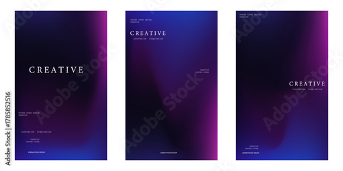 Collection. Abstract liquid background. Neon color blend. Blurred fluid colours. Gradient mesh. Modern design template for posters, ad banners, brochures, flyers, covers, websites. EPS vector image