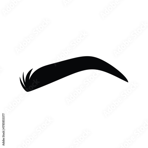 Bold eyebrow vector icon. minimalist design element for beauty, makeup, facial care