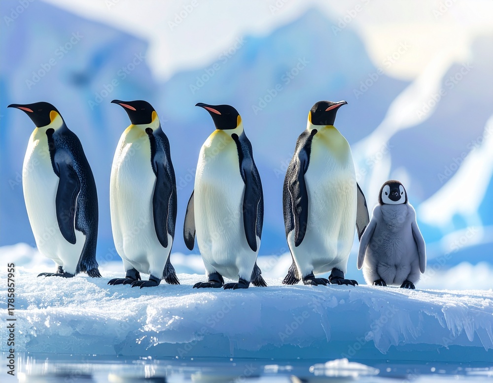 Fototapeta premium Emperor Penguins on Ice