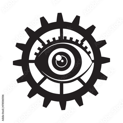 Timekeeper Eye Symbol Design Silhouette
