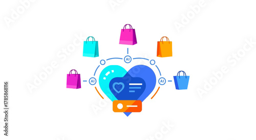 AI-Powered Wishlist E-Commerce Icon