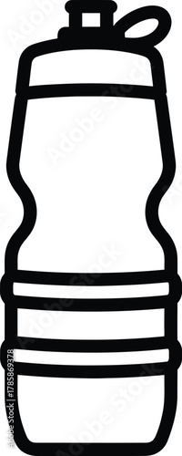 Water bottle vector illustration for sports and fitness activities icon eps silhouette