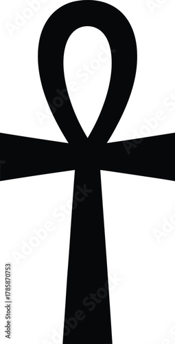 Ankh egyptian symbol of life key of the nile ancient hieroglyphic sign eps silhouette