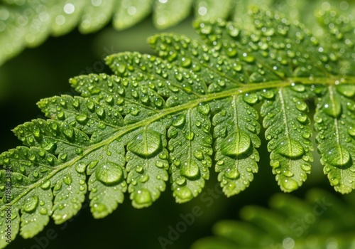 green leaf with water drops
