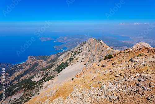 Fototapeta Naklejka Na Ścianę i Meble -  View from Babadag mountain viewpoint in Turkey