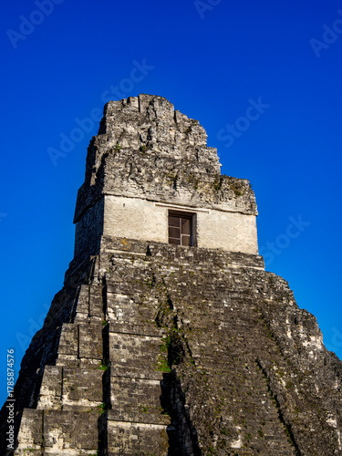 Temple I or Temple of the Great Jaguar, Great Plaza, Tikal, Peten Department, Guatemala