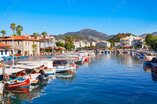 Fototapeta Naklejka Na Ścianę i Meble -  Marmaris marina in Mugla Province in Turkey