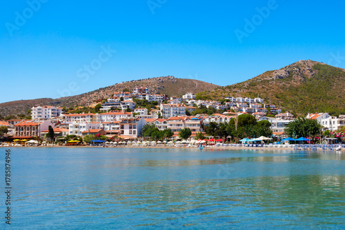 Fototapeta Naklejka Na Ścianę i Meble -  Beauty Datca town public beach in Turkey