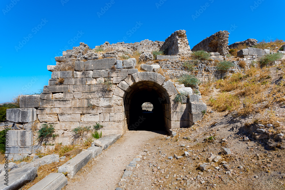 Fototapeta premium Miletus Archaeological Site panoramic view near Didim city in Turkey